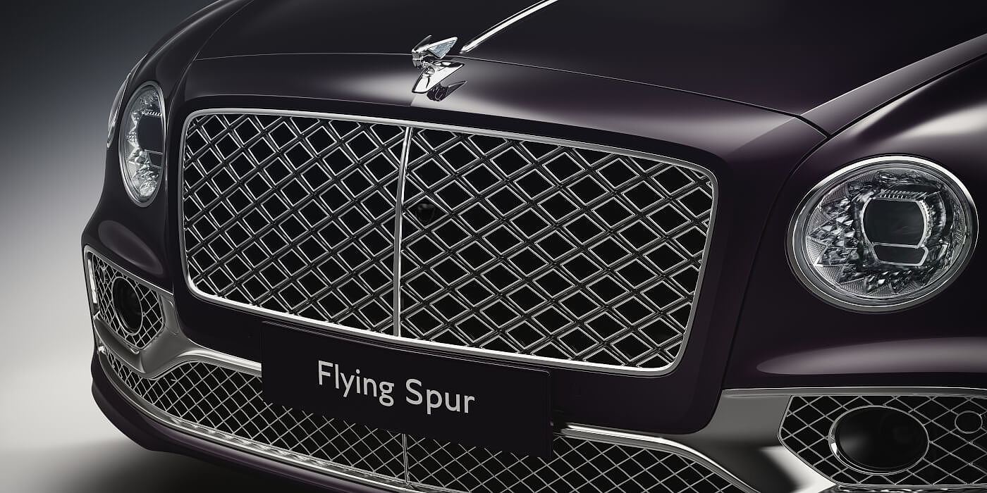 Bentley-Flying-Spur-V8-Mulliner-double-diamond-chrome-grille-and-Flying-B-Bonnet-mascot