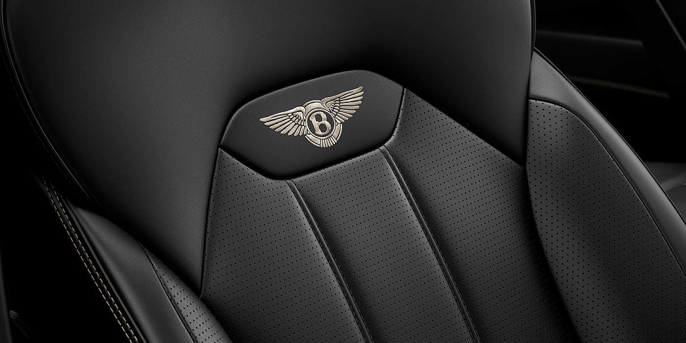 Bentley Marbella Bentley Bentayga EWB SUV Beluga black leather seat detail