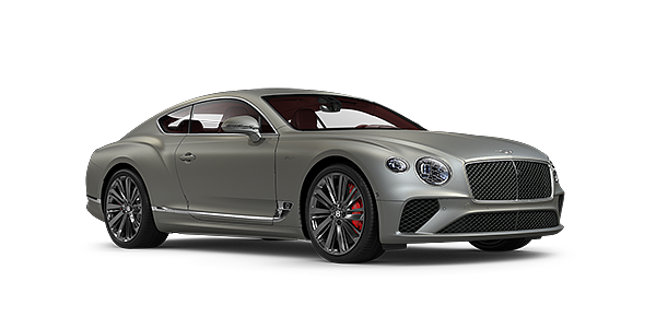 Bentley Marbella Bentley GT Speed coupe in Extreme Silver paint front 34